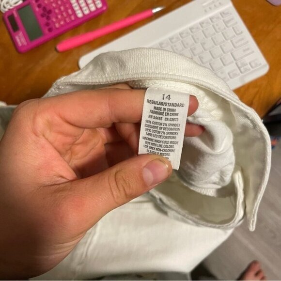 American Eagle White Stretch Pants Size 14 - Picture 7 of 11